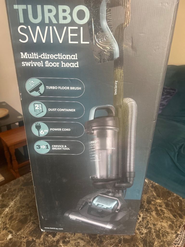TURBO SWIVEL Multi-directional Floor Head Vacuum Cleaner – New