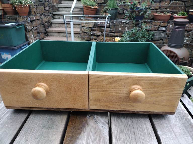 UNDER BED STORAGE DRAWERS - Vintage Wood with Wheels