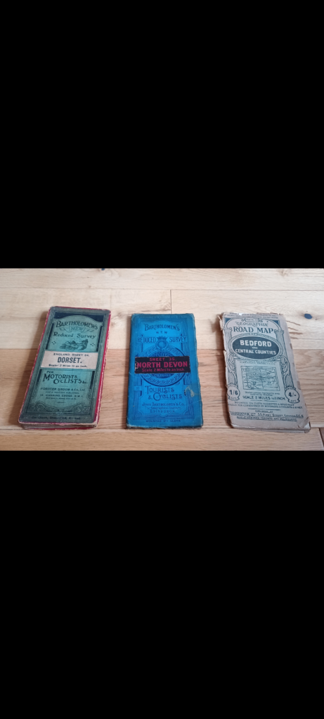 Over 100 years old road maps.