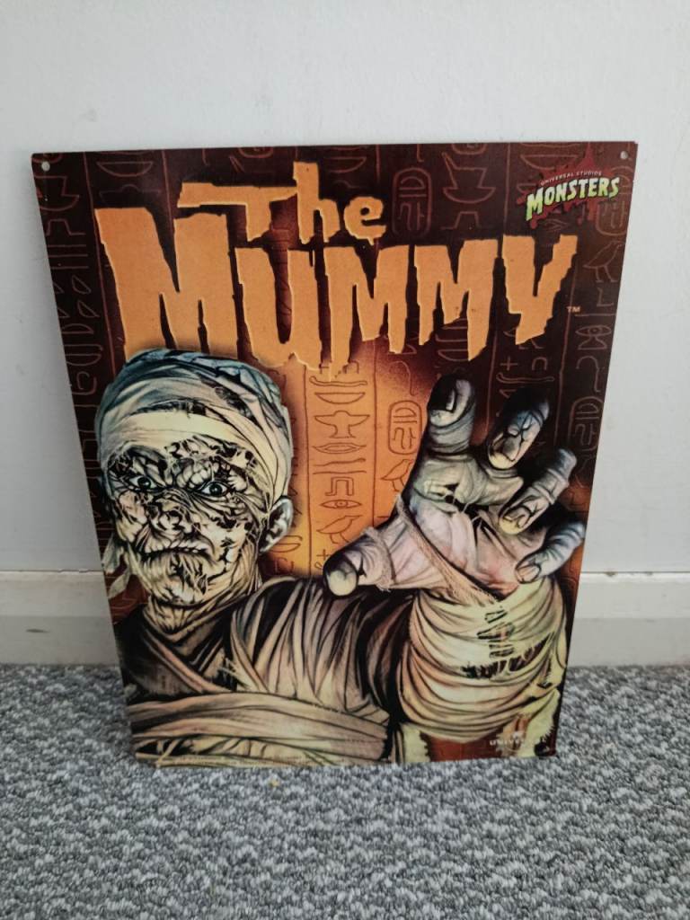 The Mummy Universal Monsters Metal Wall Art Sign