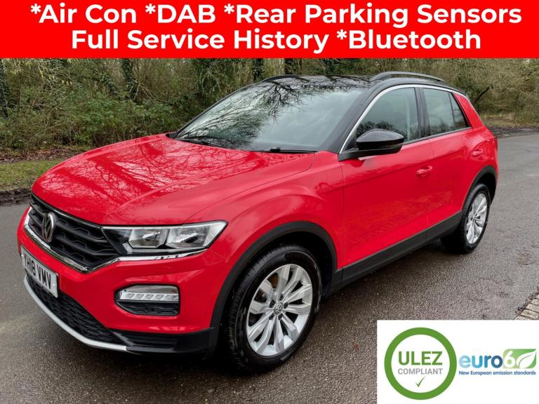 2018 Volkswagen T-Roc 1.0TSI SE 5 Door Petrol SUV In Red (Euro 6) HATCHBACK Petrol Manual