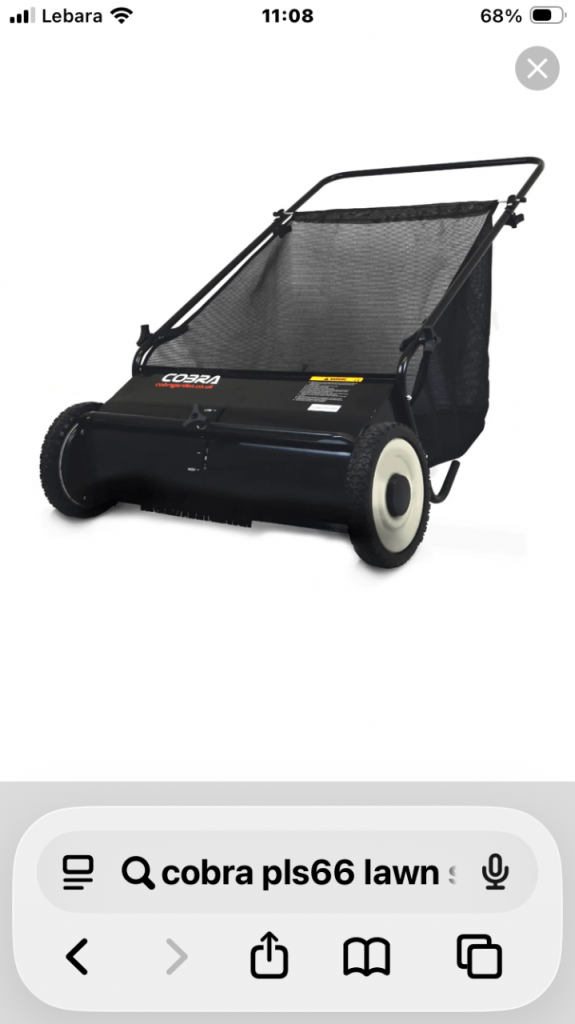 Cobra PLS66 Lawn Sweeper - Brand New in Box