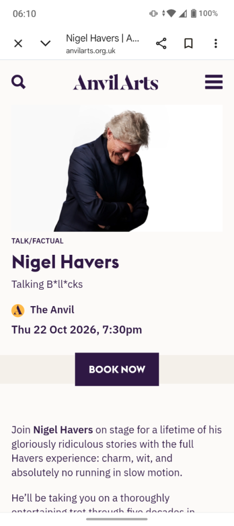 Nigel Havers tickets 
