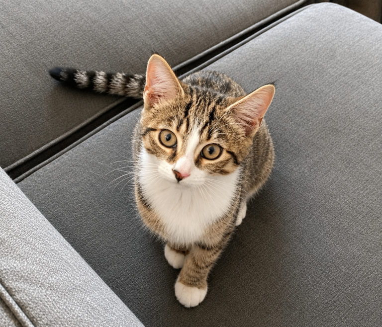 Adorable Tabby & white Male Kitten Looking For a Loving Home 