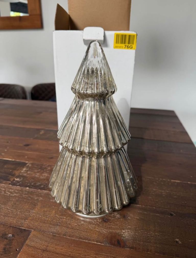 Silver Led Battery Operated Christmas Tree New with Box 29cm
