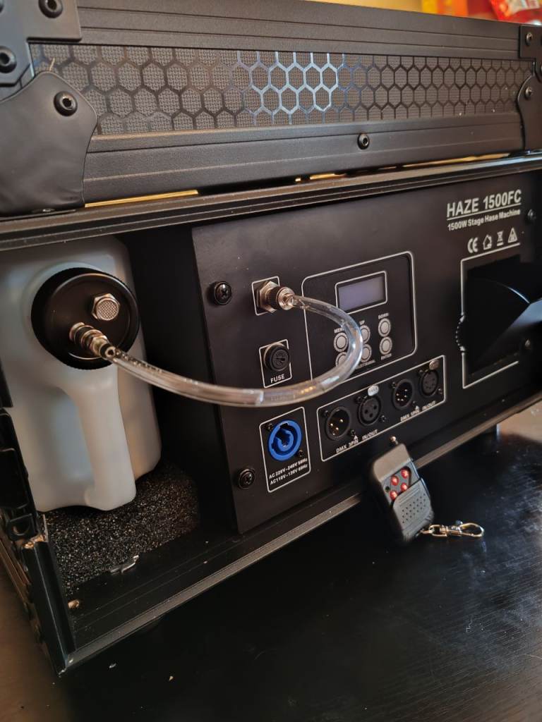 1500w HAZE DKX SMOKE STAGE MACHINE Tour Hazer Built In Hex Board Flightcase