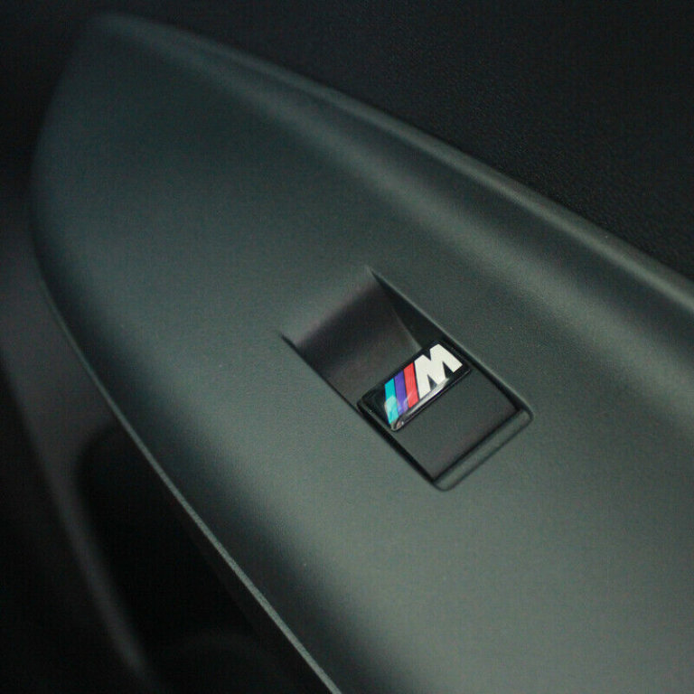 5 X BMW M SPORT CAR BADGES SELF STICK DECALS EMBLEMS SWANSEA AREA CAN POST