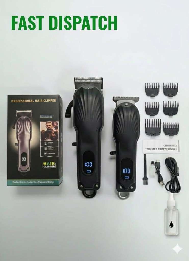 Professional Hair Clipper & Trimmer Set - Cordless Unisex Grooming Kit