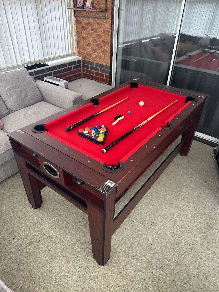 6ft Pool Table & Air Hockey Table (2-In-1 Table)