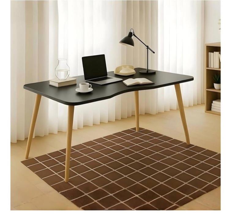 SRIAA Modern Black Wooden Computer Table.
