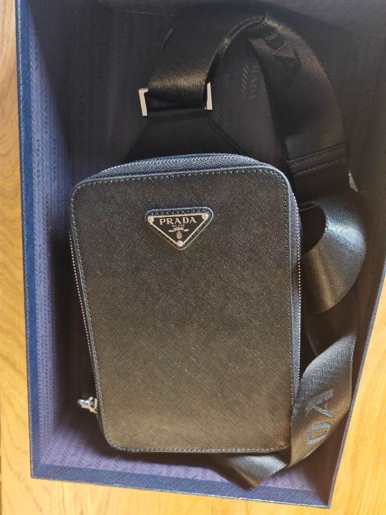 Authentic PRADA Saffiano Leather Shoulder Pouch for sale