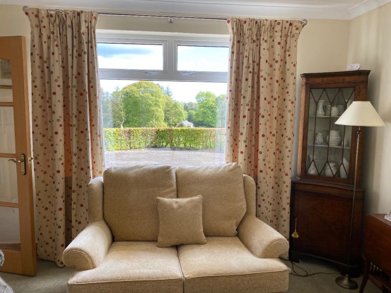 Custom made curtains. 223cm drop and 160cm wide. 