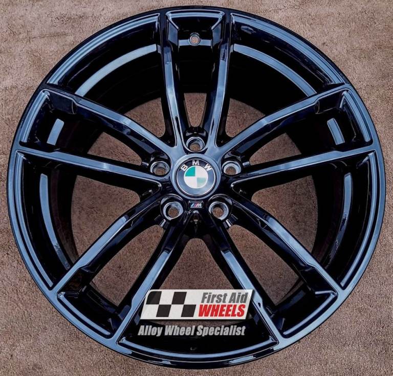R534BG Swap BMW 5 SERIES G30 G31 G38 4x 18'' GENUINE STYLE 662M GLOSS BLACK ALLOY WHEELS