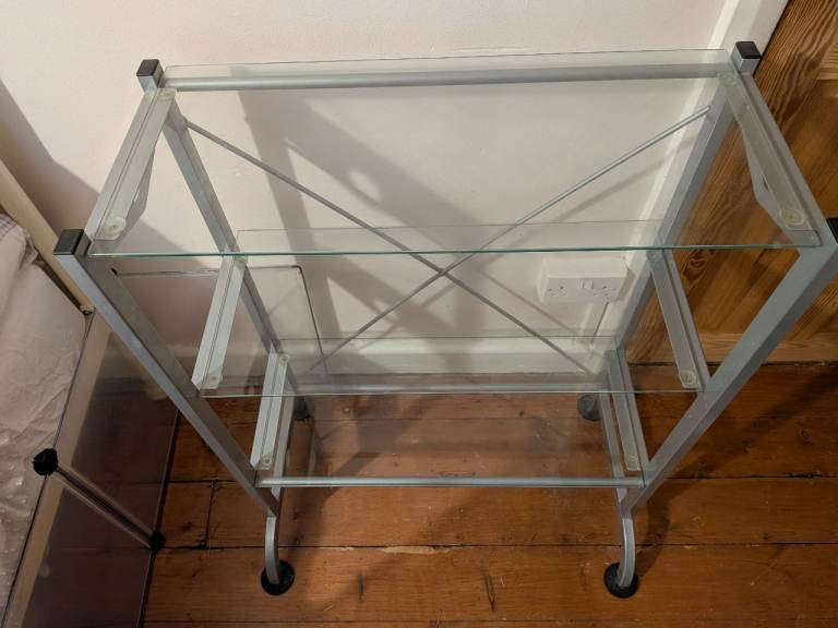 Free metal and glass shelving unit