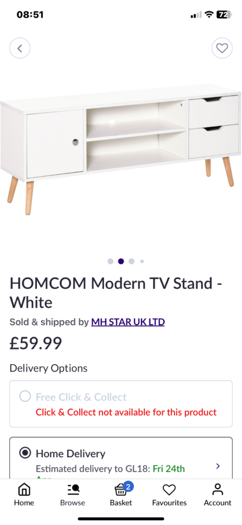 White TV stand