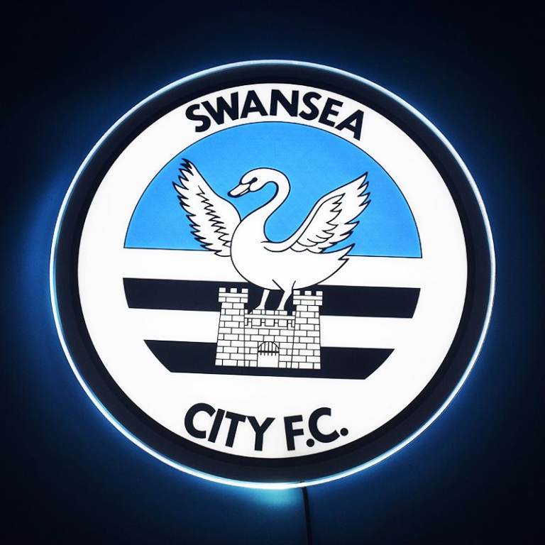 Swansea City Football Club Sign LED Light Up Panel | Football | SCFC | Light Up Panel | Signage
