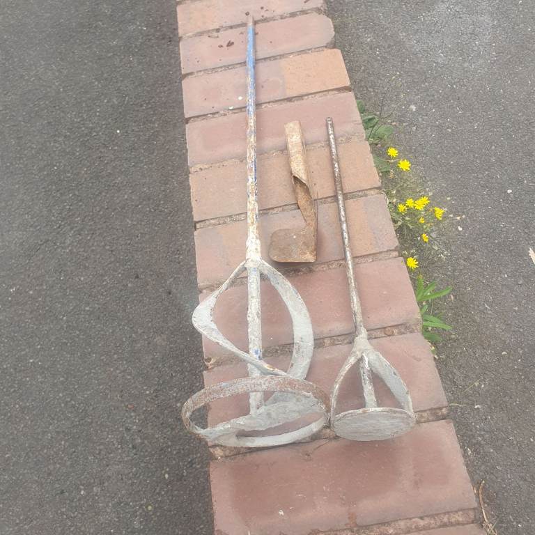 Plaster or Cement Mixing Paddles, Decent Condition, Very Useful .