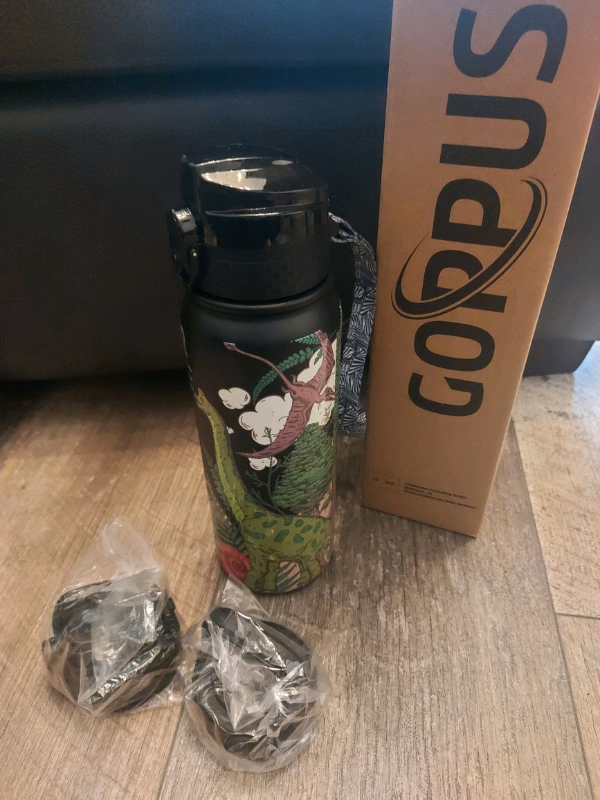 Goppus dinosaur stainless steel insulated water bottle