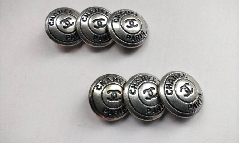image for 1980 Chanel stud buttons 14.9mm set of 8