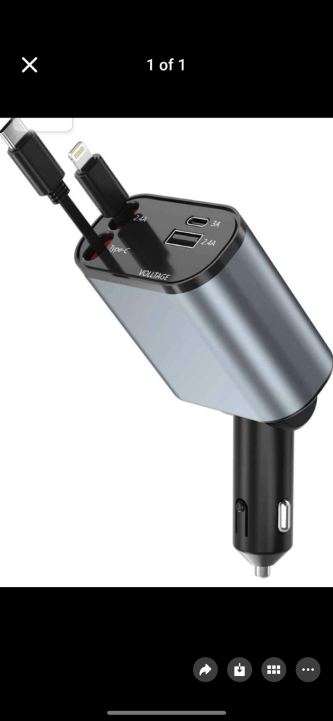 Retractable Car Charger-Brand New