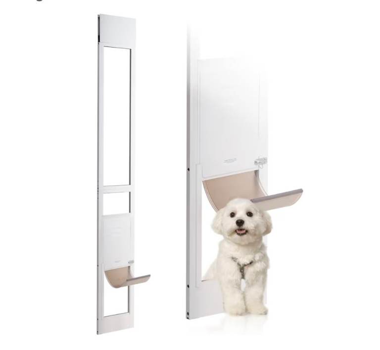 Dog Door for Sliding Glass Door, 75 7/8"-80 11/16" Adjustable .