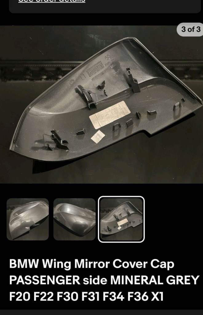 BMW passenger side wing cover