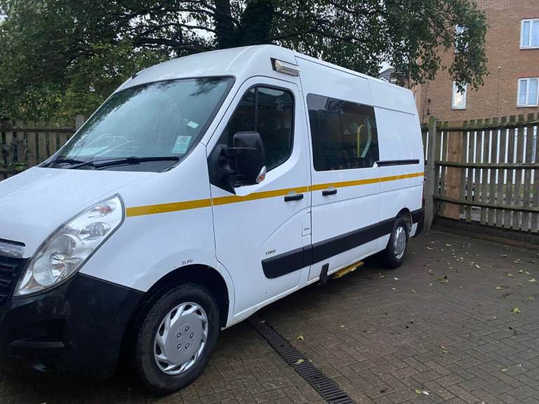2018 68 Vauxhall Movano Welfare Van Crew Cab 6 seat ideal Camper van NO VAT 1 Owner Ford Transit 