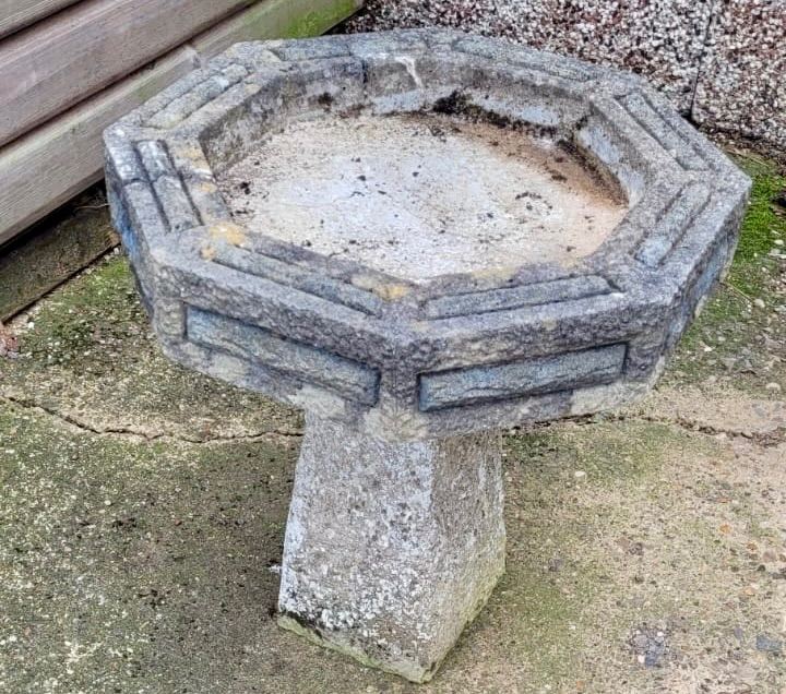 Small stone  Bird Bath