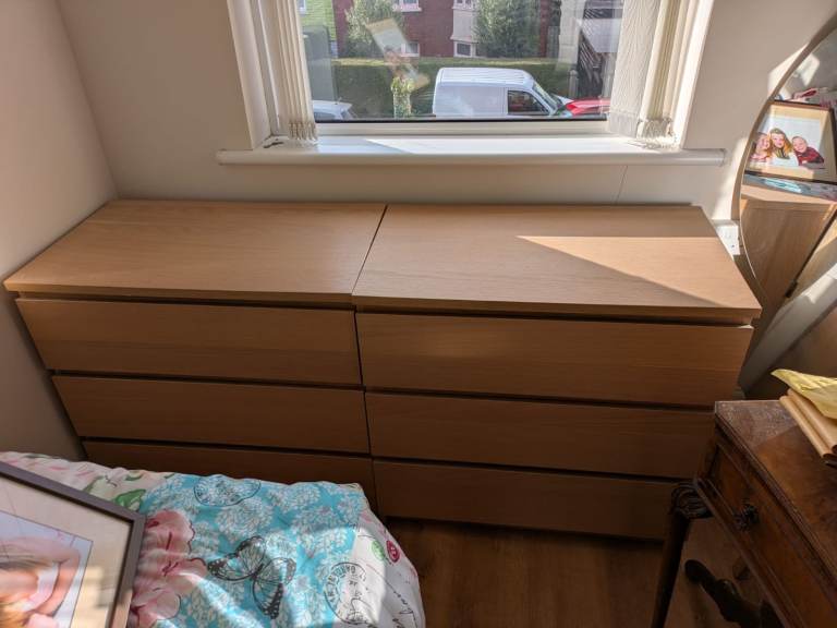 IKEA pair of Wooden Chest of Drawers - Good Condition