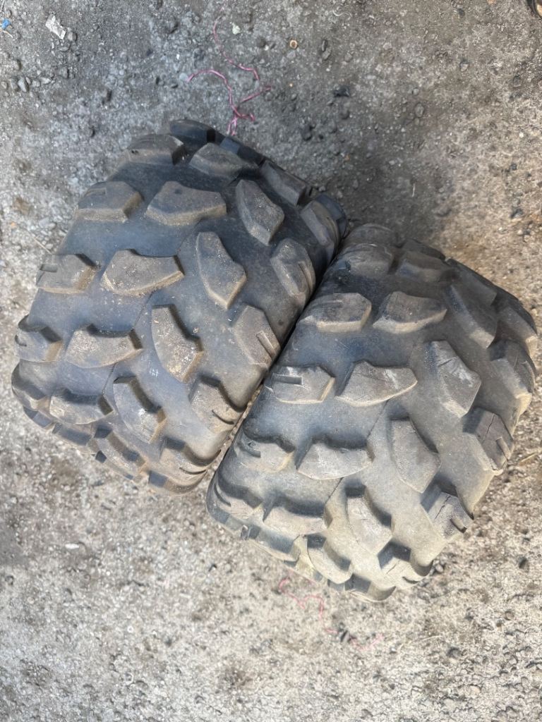 Quad wheels pair rear great tyres 