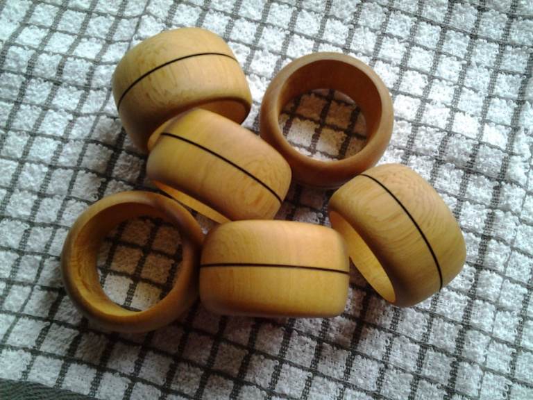 image for 6 X TASMANIAN HUON PINE NAPKIN RINGS