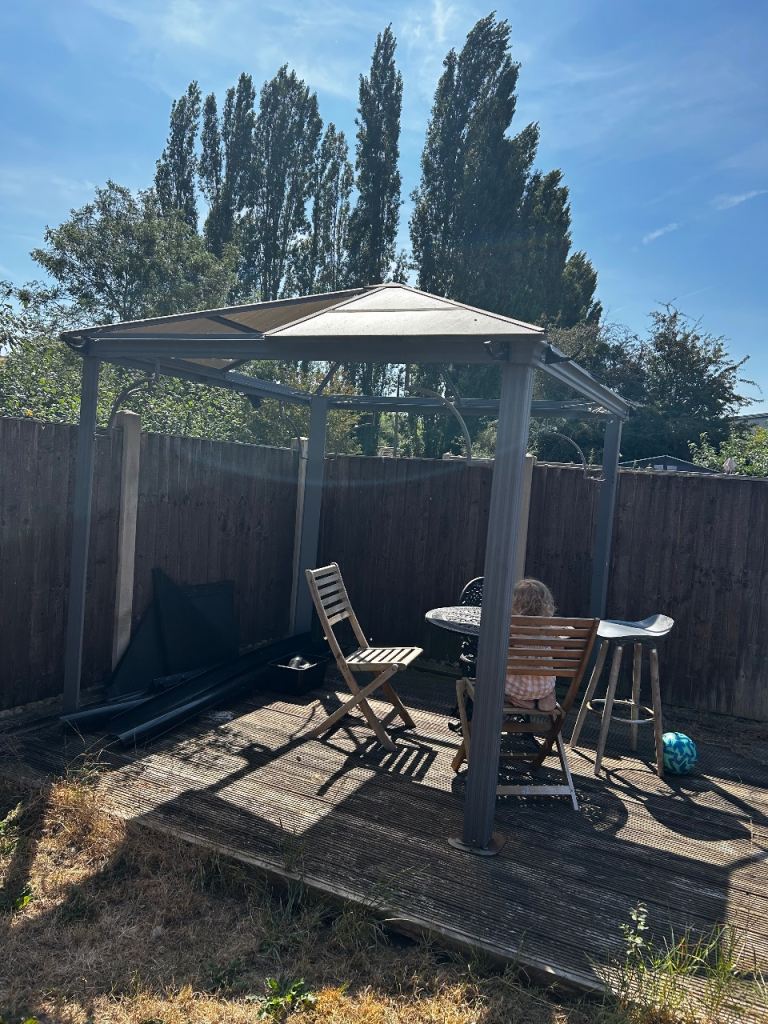 Garden Gazebo with Grey Frame 