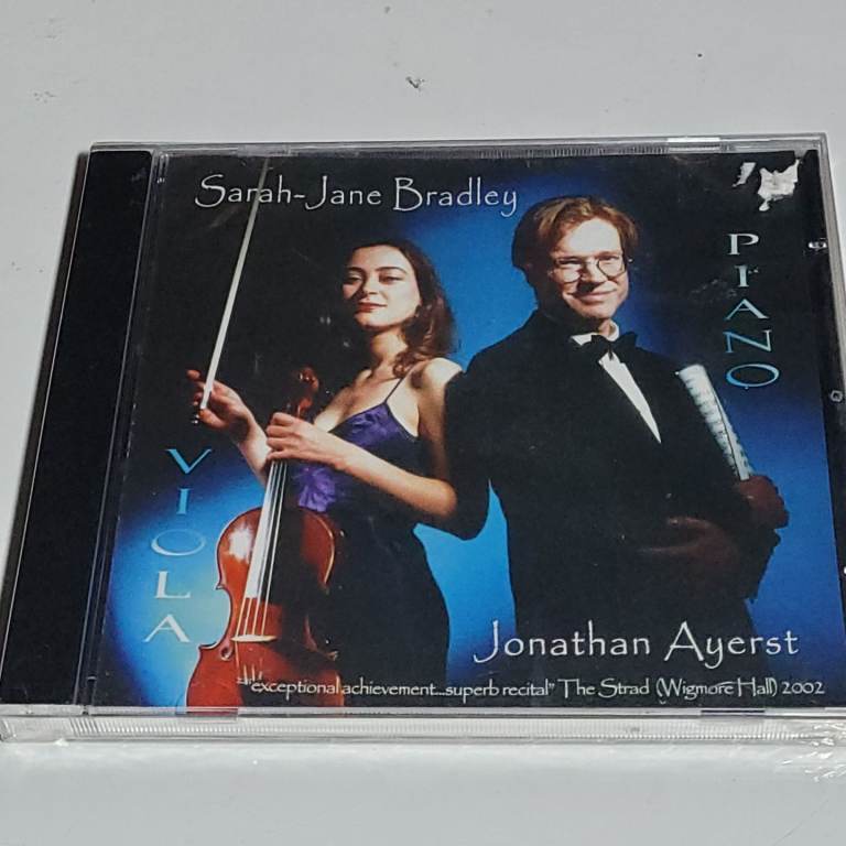 SEALED / Sarah-Jane Bradley -Viola/Piano, Jonathan Ayerst 2002 J.S.Bach, Schumann Etc New aa6
