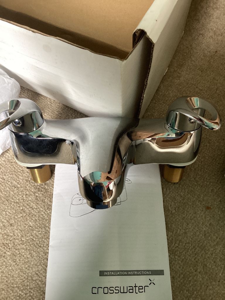 New Crosswater Chrome Basin Mixer Tap with Instructions bath tap new
