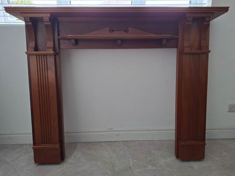 Solid wood fire surround
