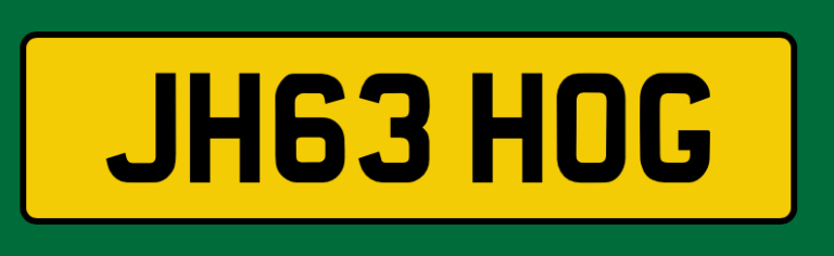 Private Number Plate for Sale on Retention