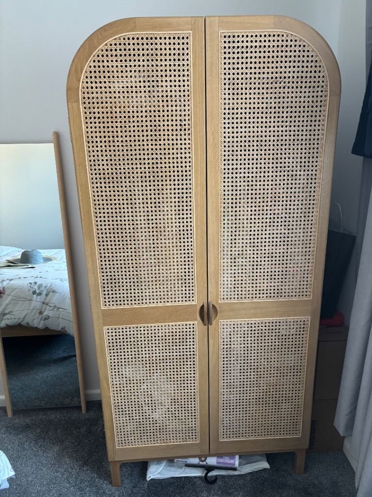 John Lewis Rattan Wardrobe (Oak)