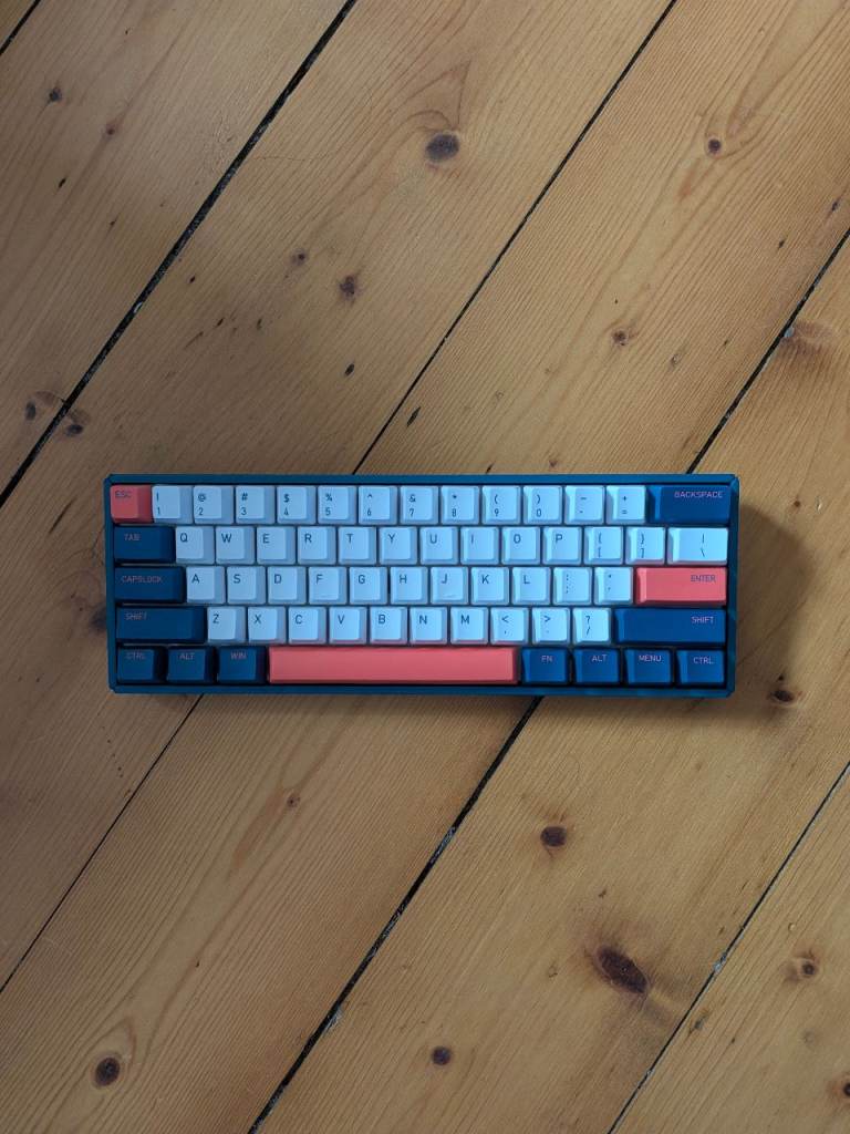 IQUNIX f60 Mechanical Keyboard - Coral Sea - RGB Backlight - Cherry MX Red