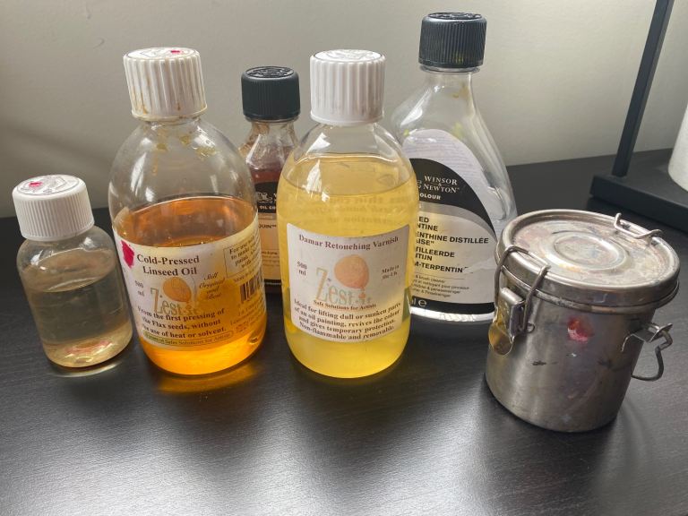 Professional Oil Painting Mediums and Solvent Container – Ideal for Artists
