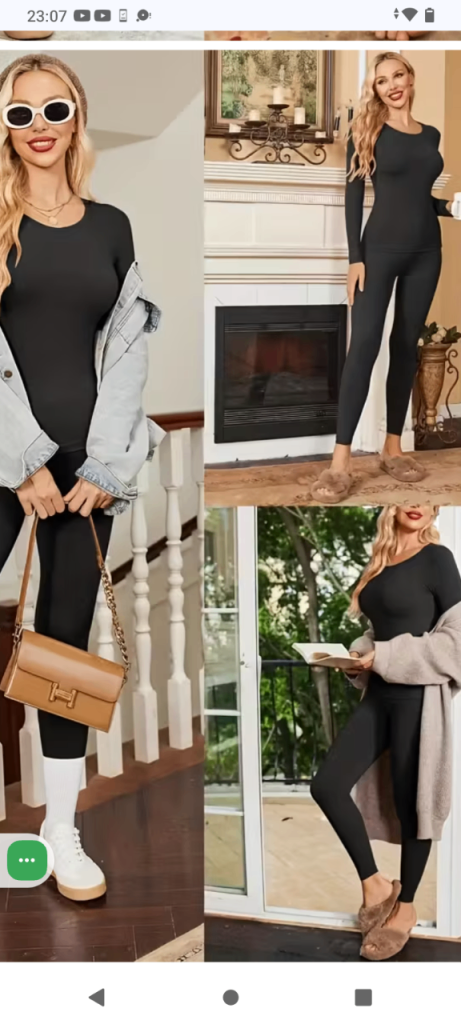 6pcs Women's Thermal Underwear Set - Full-body Thermal Suit, Including Long Pants And Top