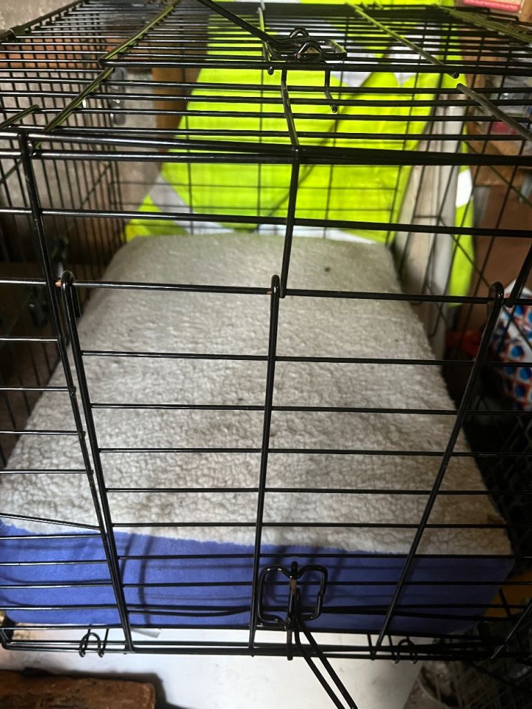 Dog cage with bed 