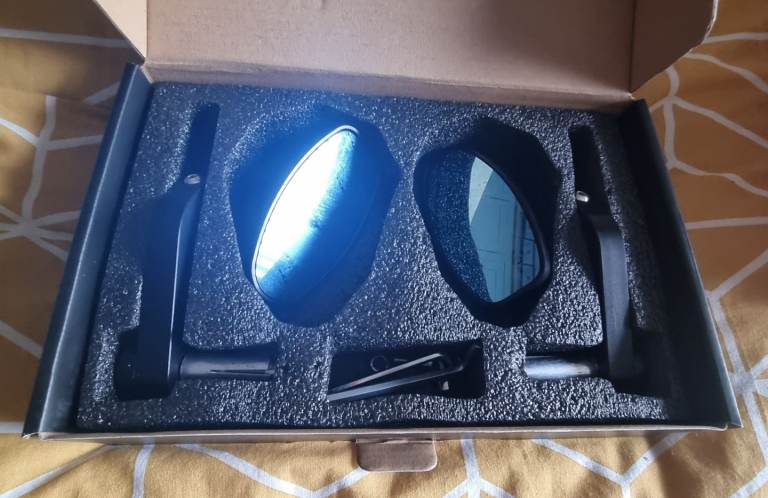 Genuine HJR Bar End Mirrors. Motorbike