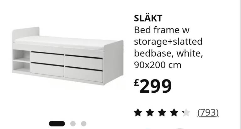 Single bed with drawers 