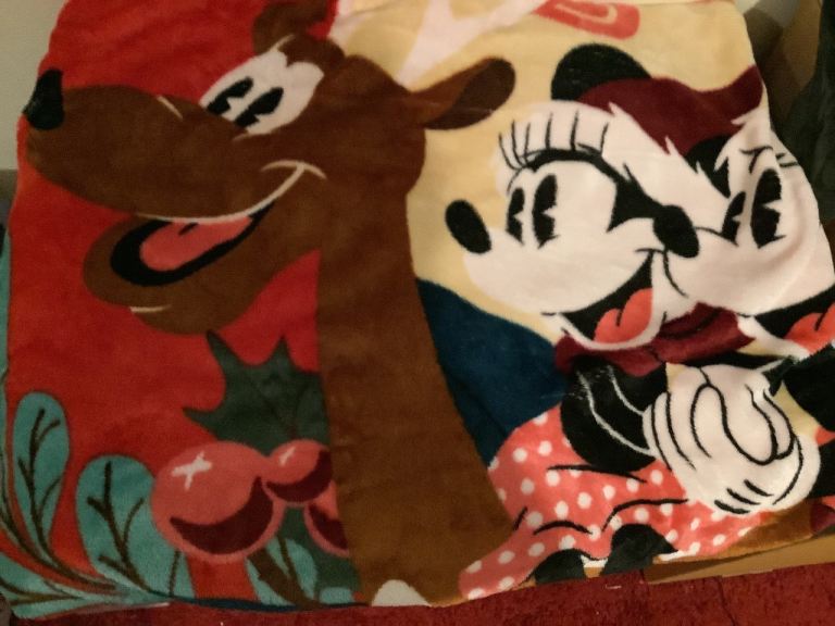 CHRISTMAS FLEECE DOUBLE DUVET SET MICKEY, MINNIE & PLUTO