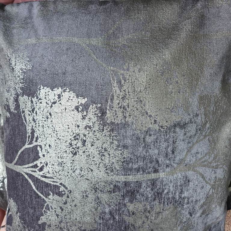 Velvet Grey and Silver Curtains/Cushions75