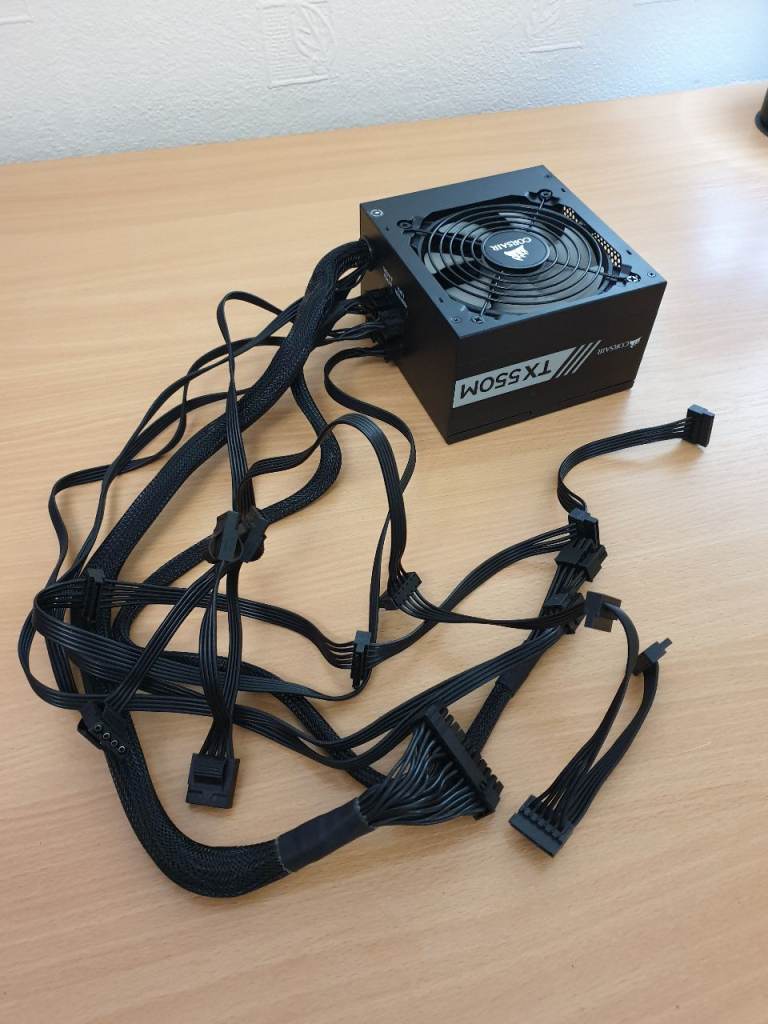 550W 80+ Gold Certified Corsair TX550M Computer Power Supply