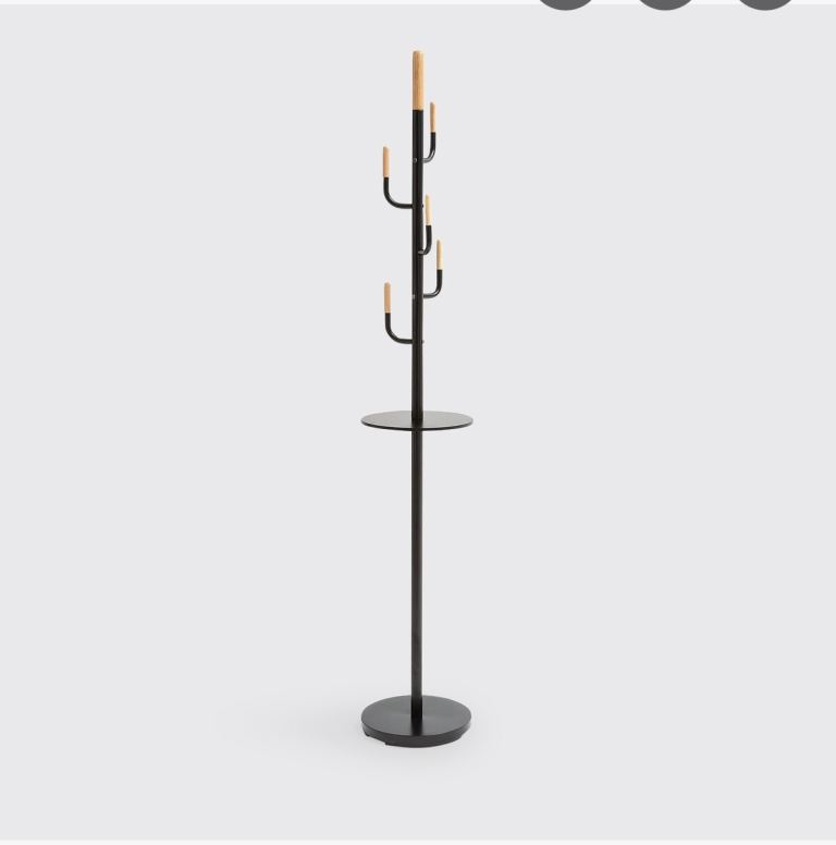Cactus Steel & Rubberwood Coat Rack