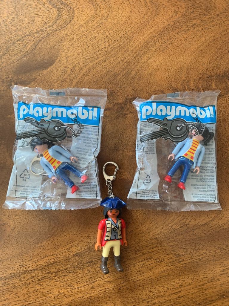 3 x Original Playmobil keyrings