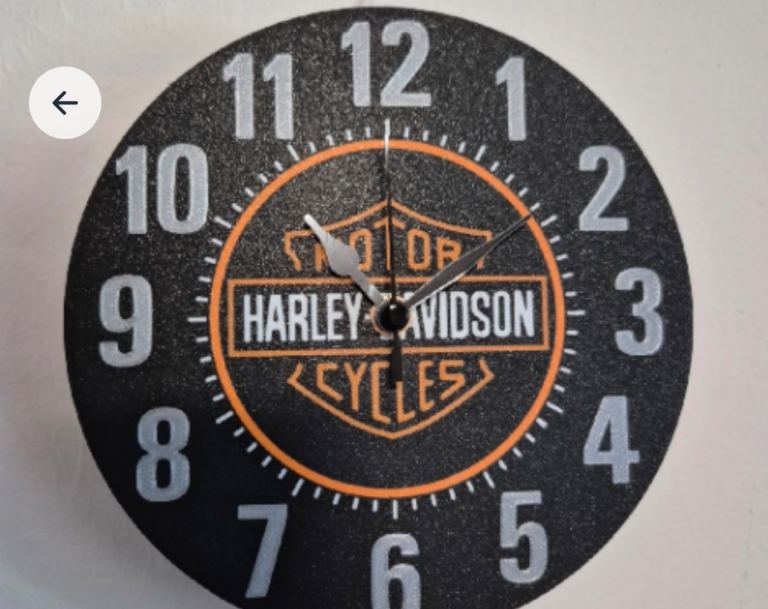 Harley Davidson 'Bar & Shield' Wall Clock – New, Black