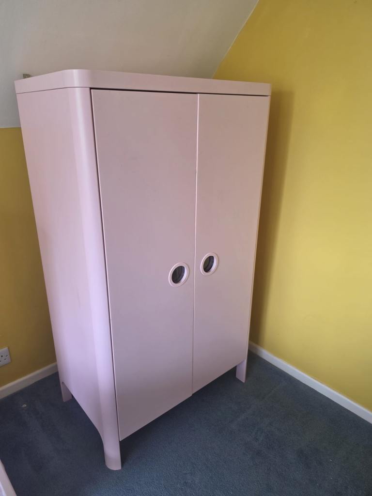 Pink Children's Wardrobe – Good Condition